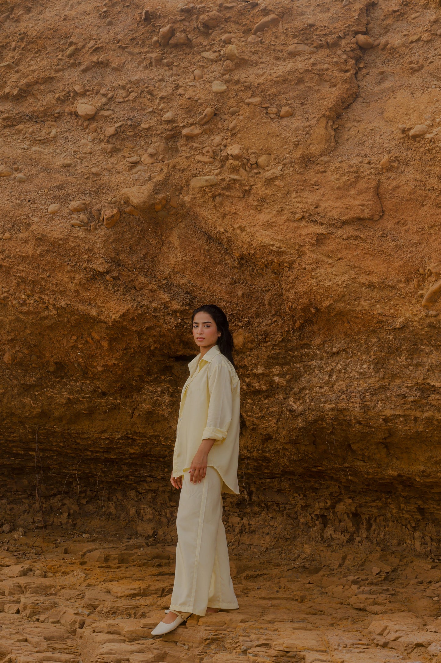 Butter yellow Linen Co-ord Set
