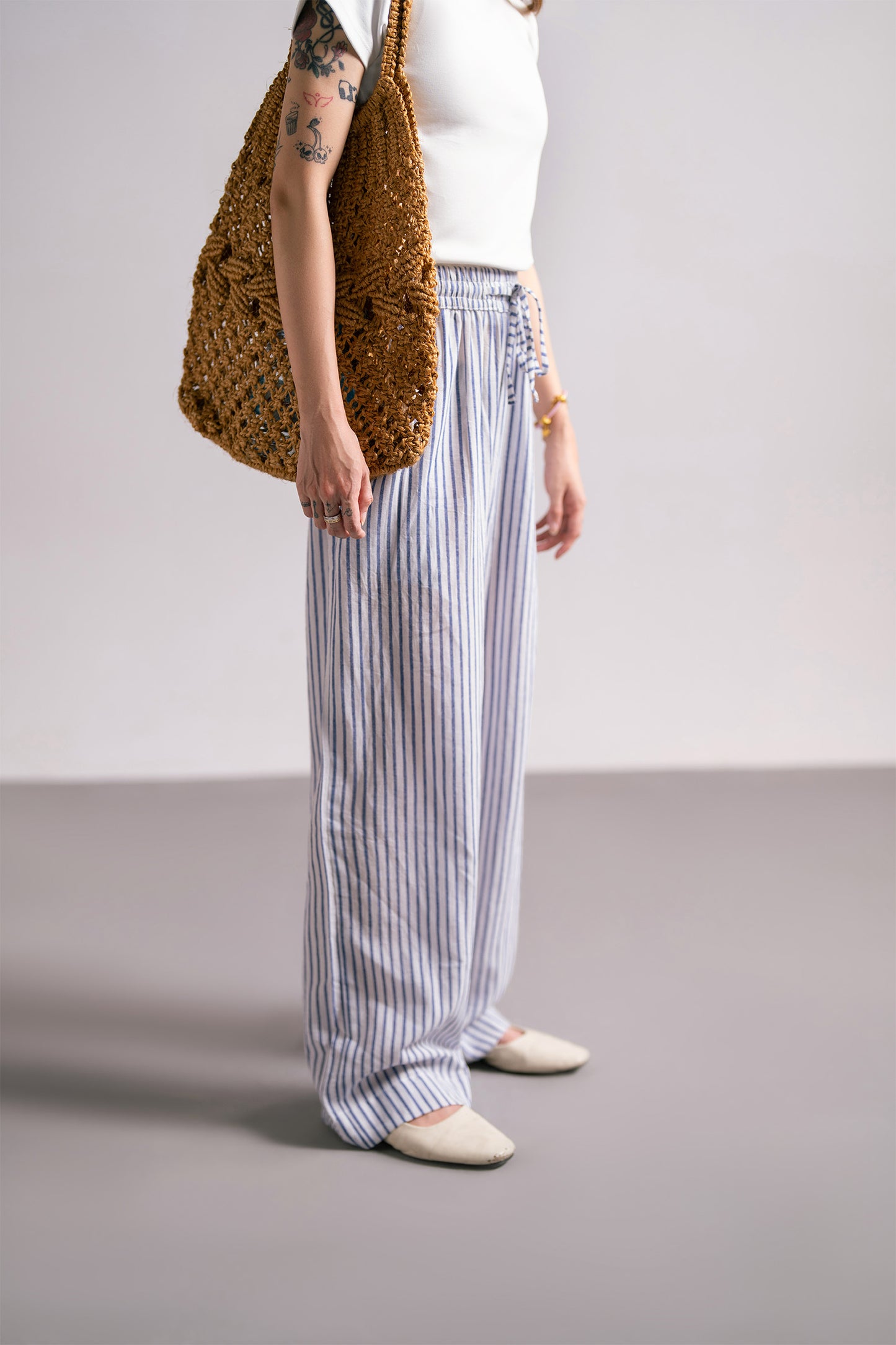Stripe Linen Trousers