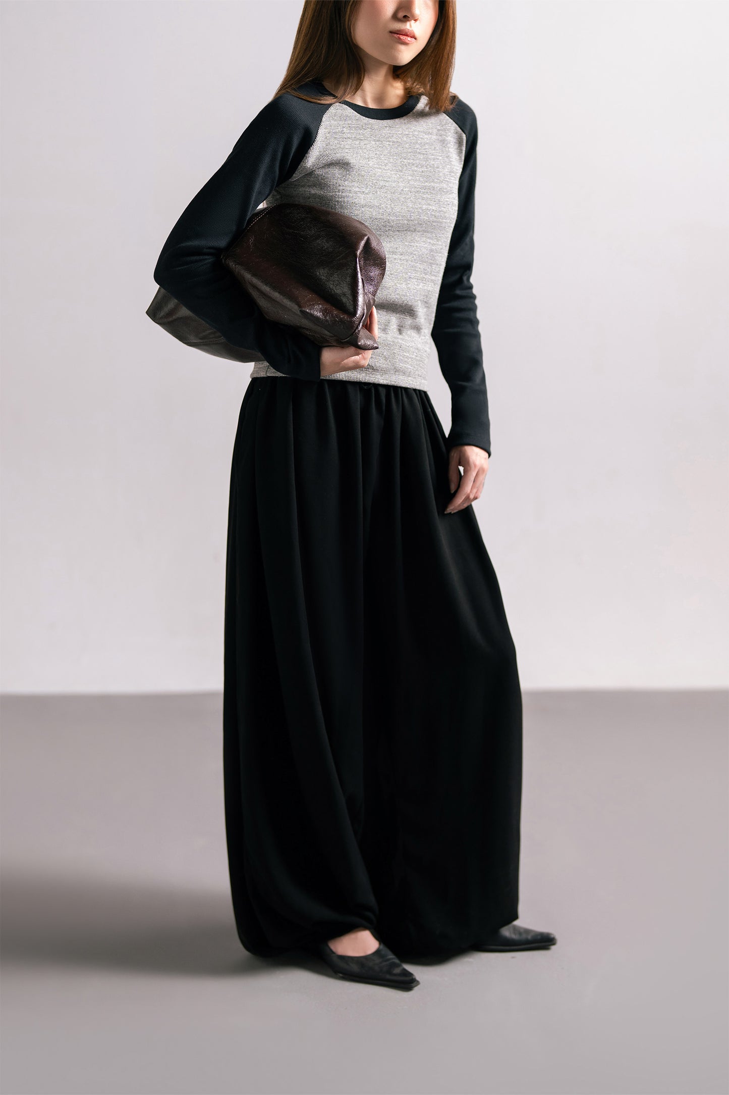Charcoal Contrast Tee