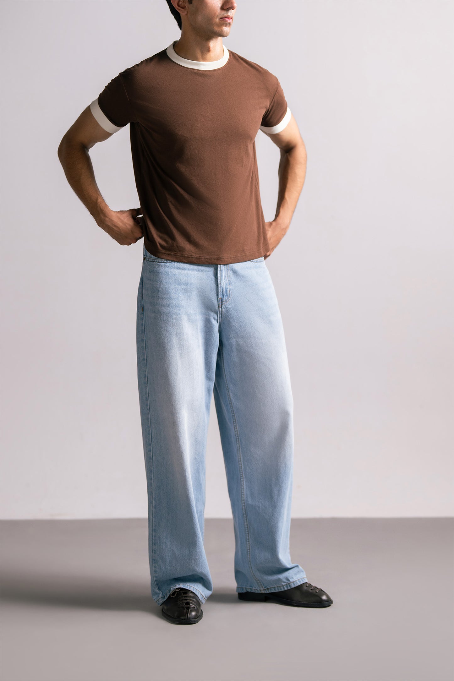 Brown Ringer Tee