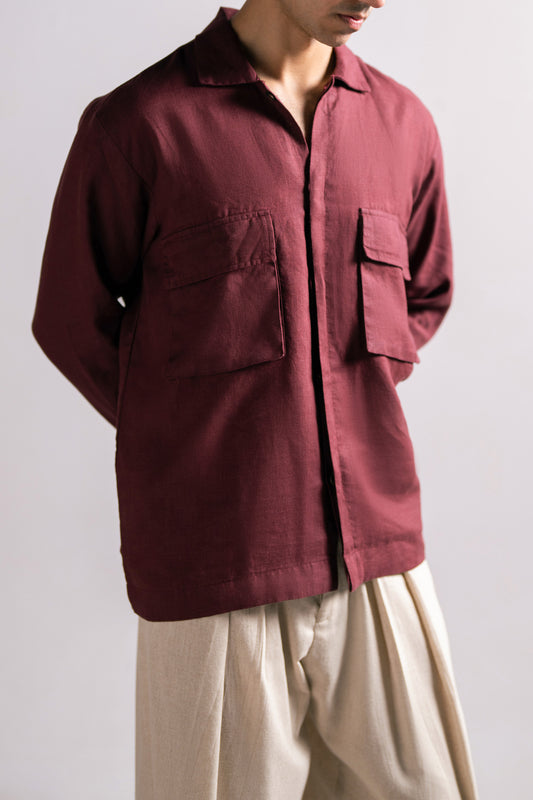 JAPANESE LINEN OVERSHIRT