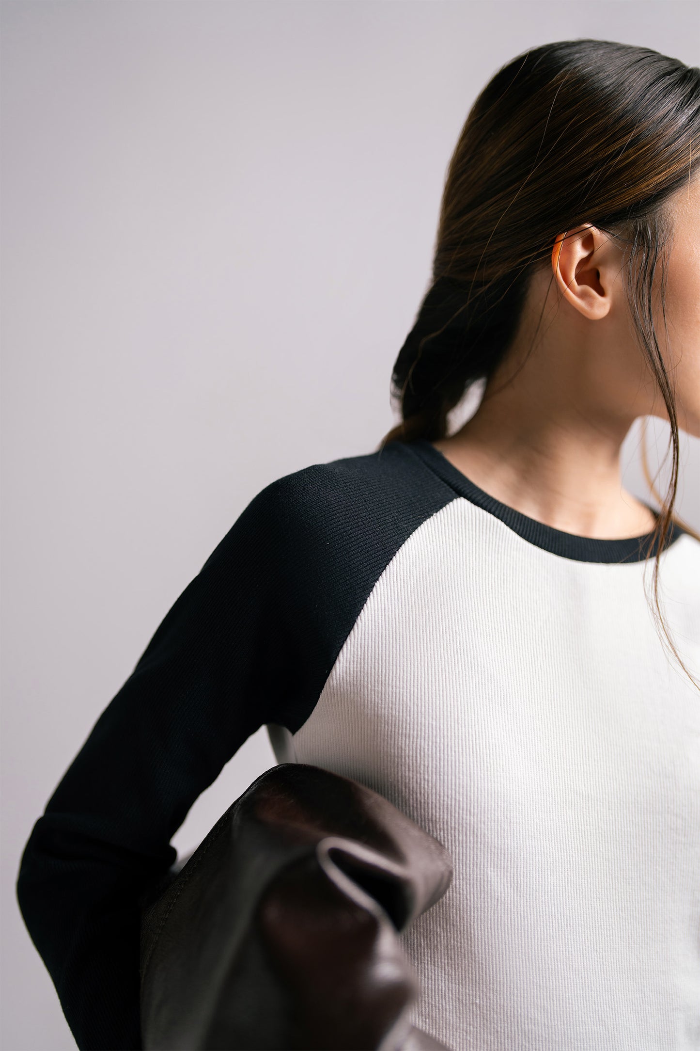 Beige Contrast Tee