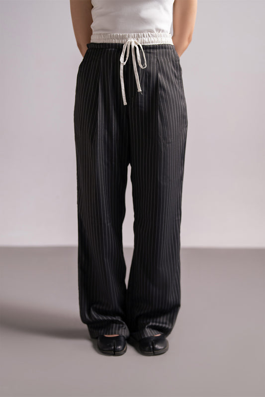 Black Stripe Trousers