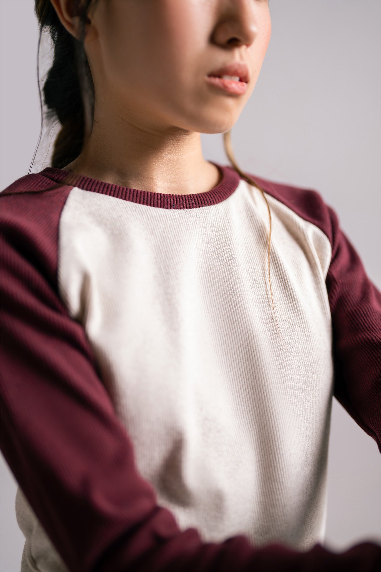 Burgundy Contrast Tee
