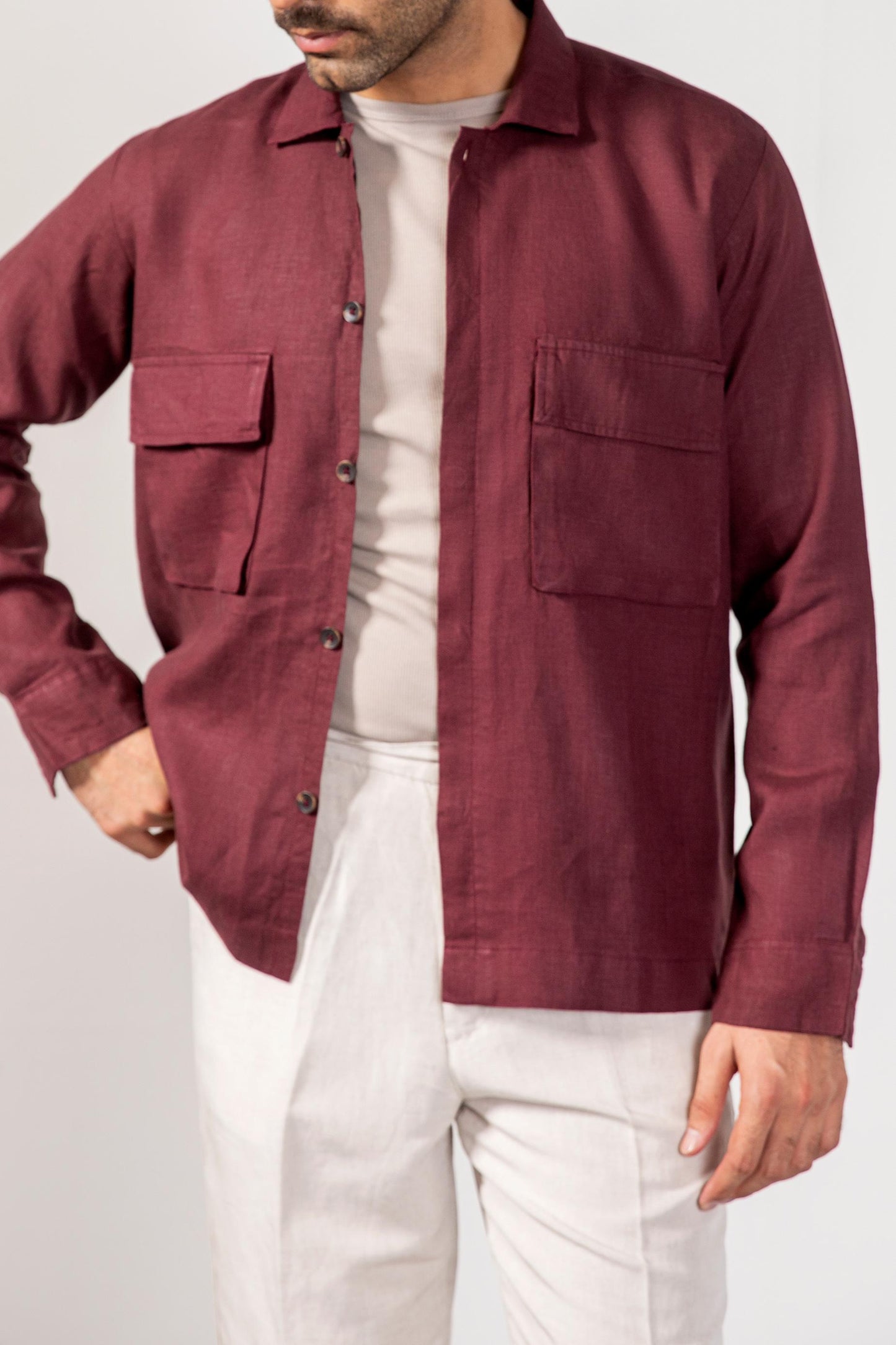 Burgundy Overshirt