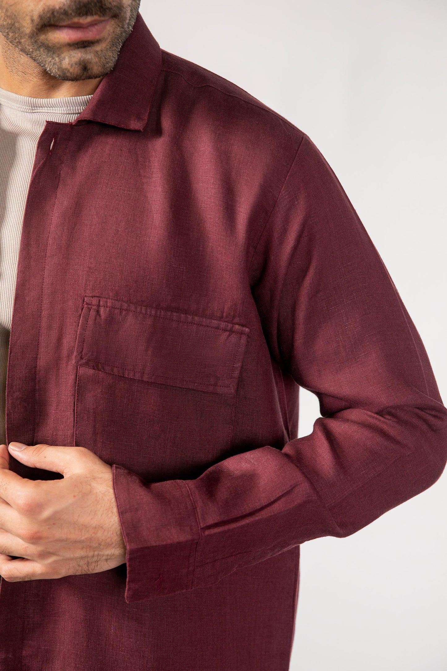Burgundy Overshirt