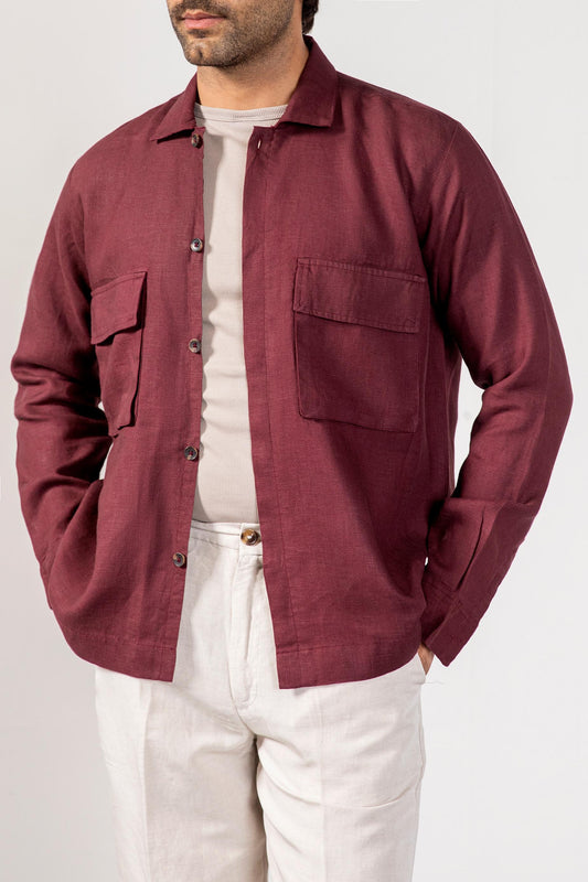 Burgundy Overshirt