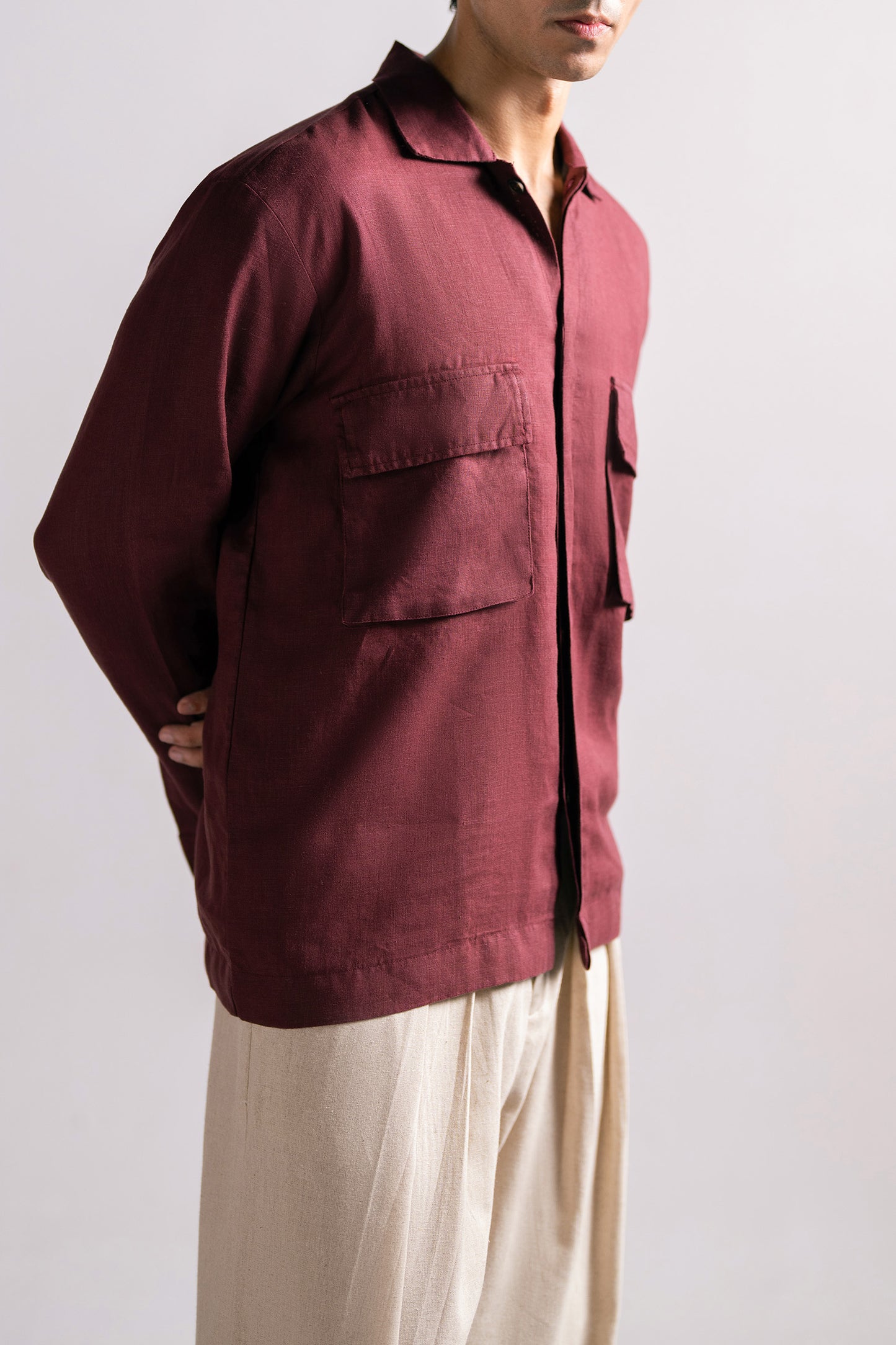 APANESE LINEN OVERSHIRT