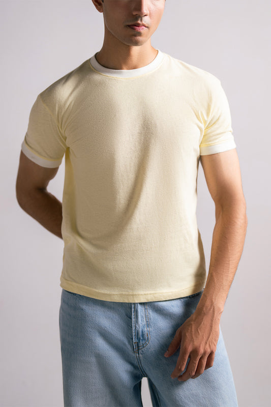 Butter Yellow Ringer Tee
