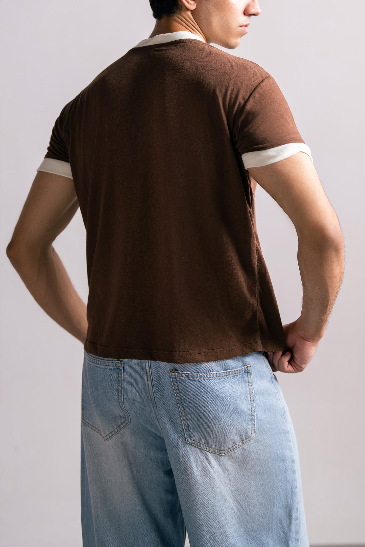 Brown Ringer Tee