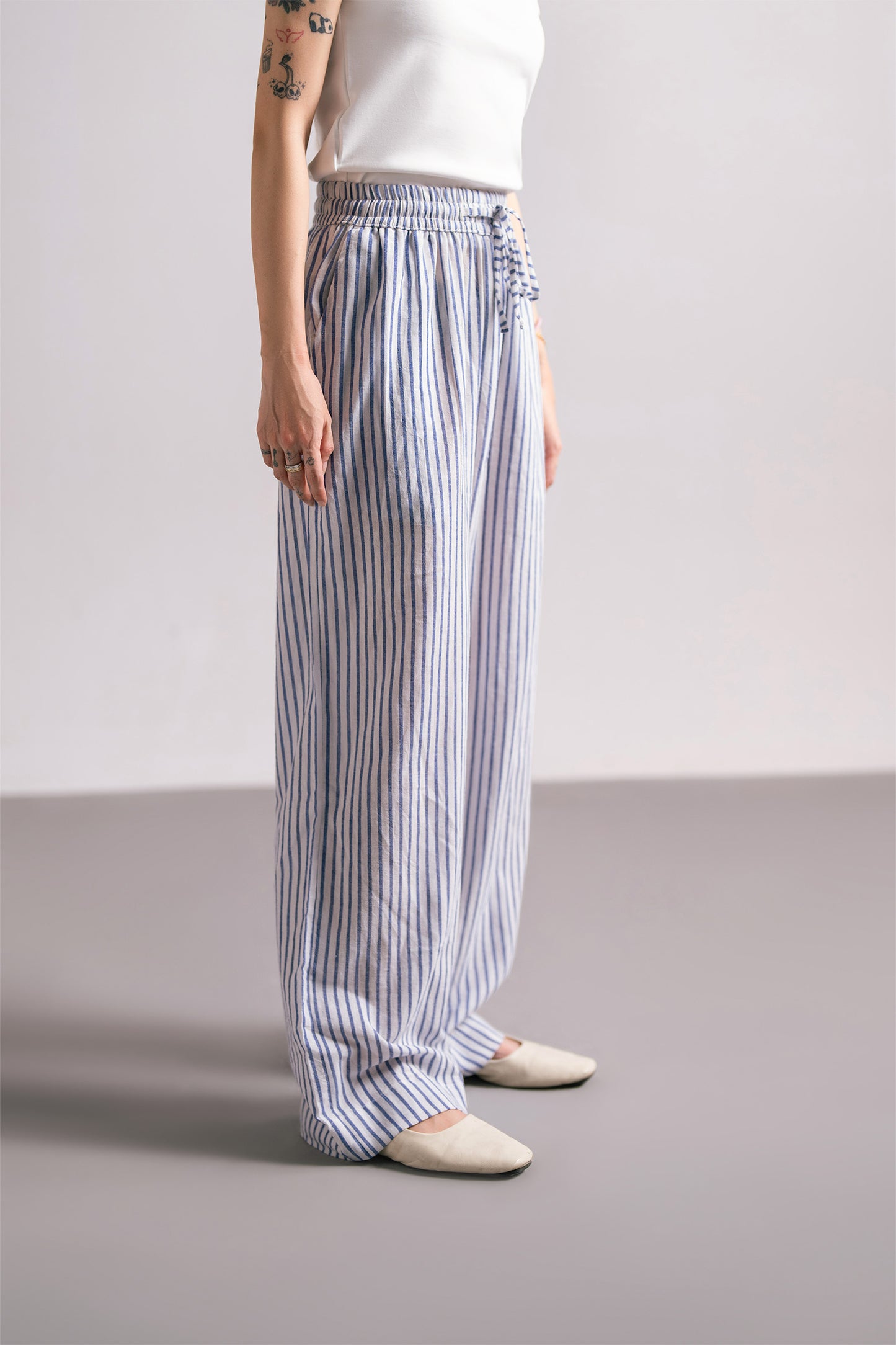Stripe Linen Trousers