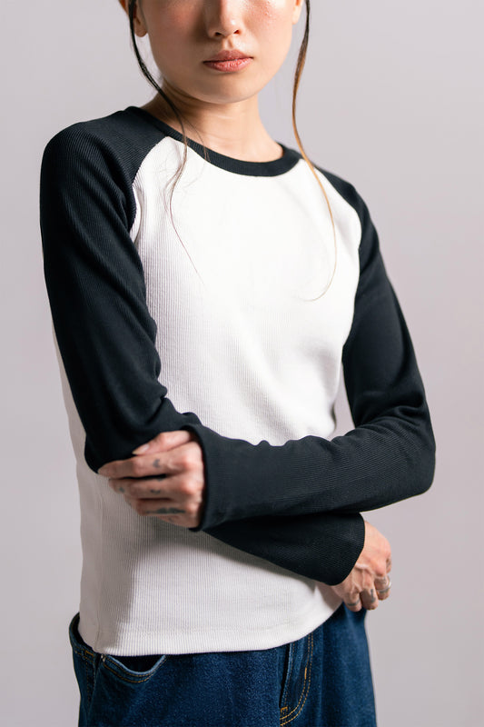 Beige Contrast Tee
