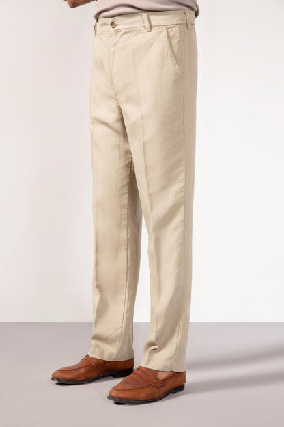 Cream linen pants