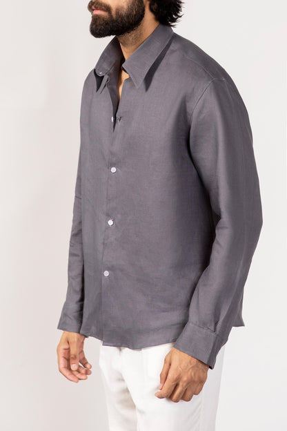 Grey Button down shirt