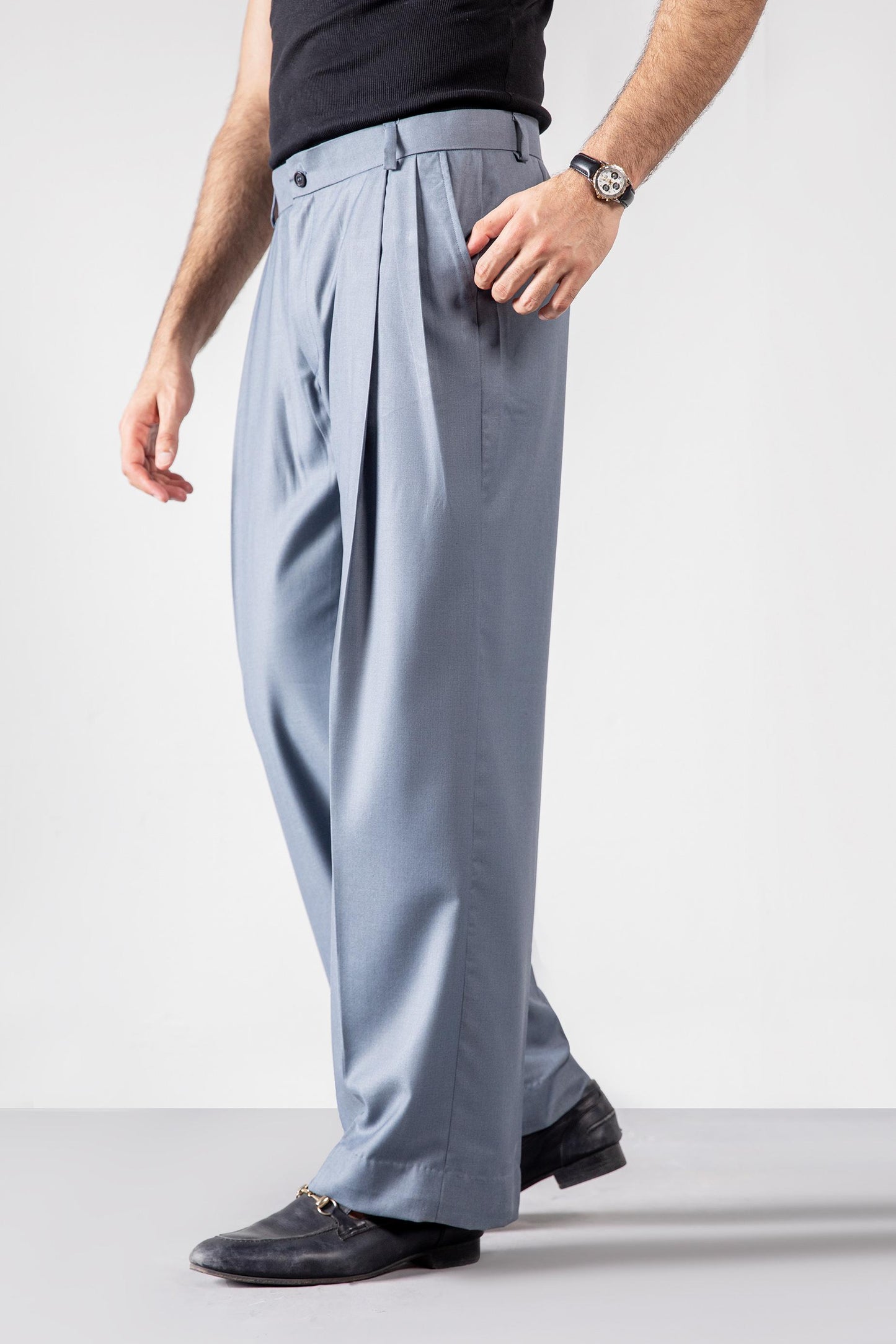 Grey pleated Pants