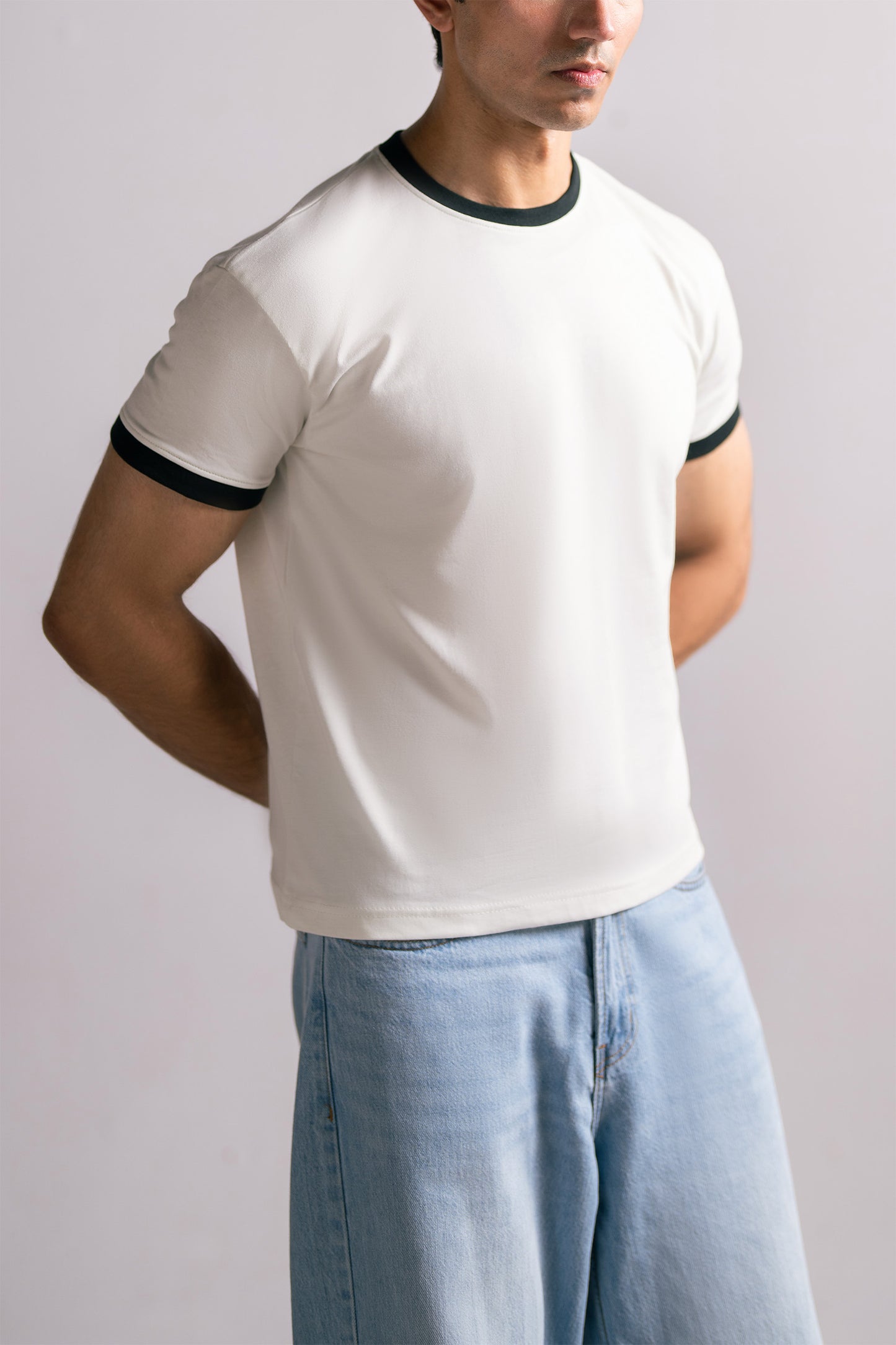 White Ringer Tee