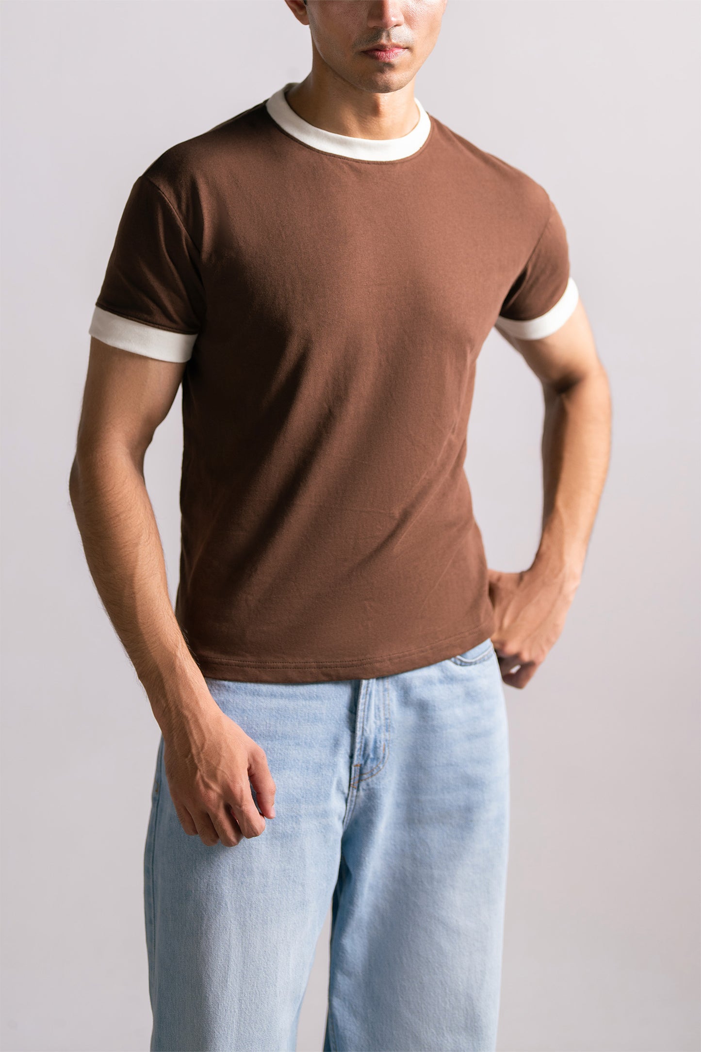 Brown Ringer Tee