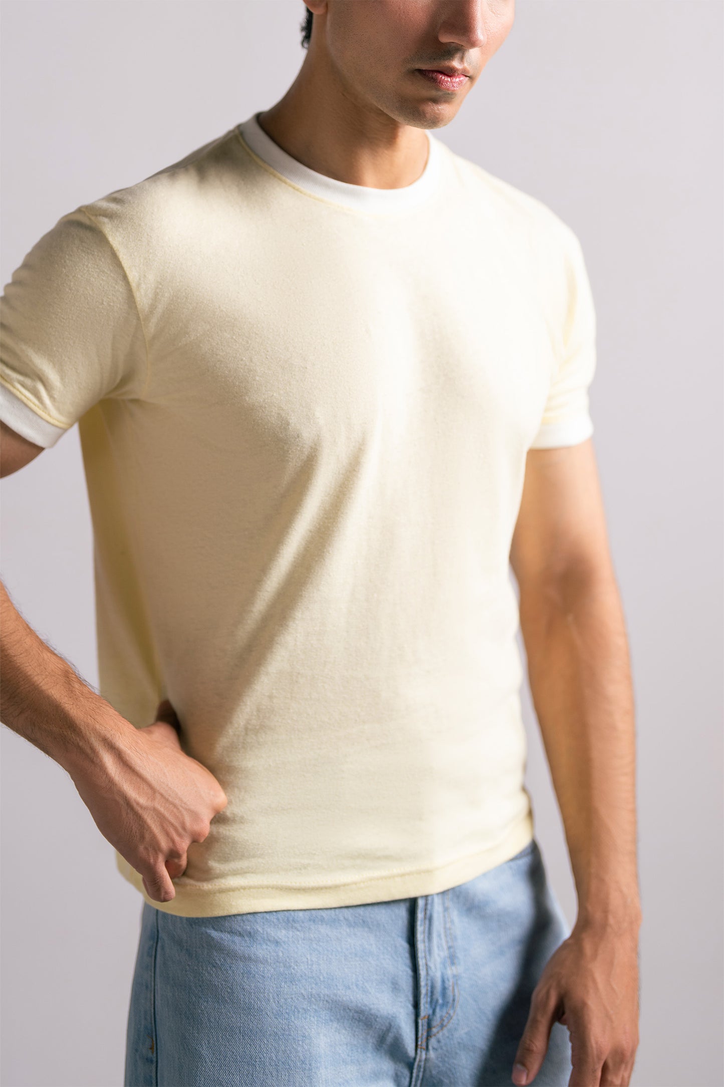 Butter Yellow Ringer Tee