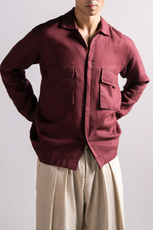 APANESE LINEN OVERSHIRT