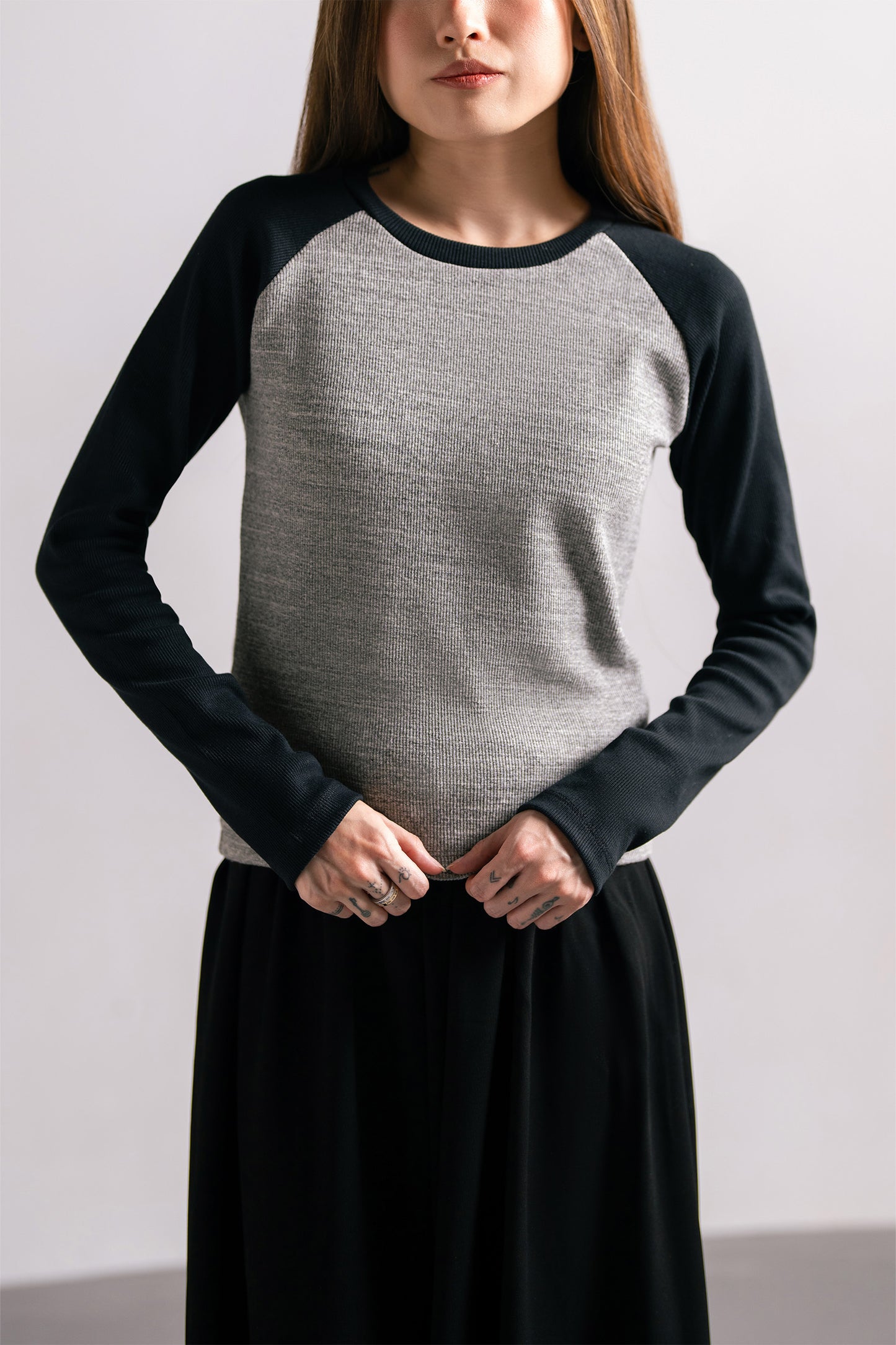 Charcoal Contrast Tee