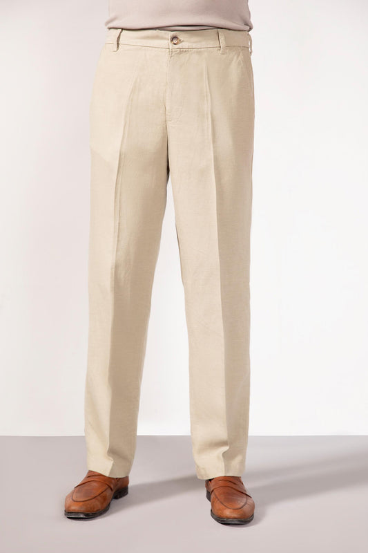 Cream linen pants