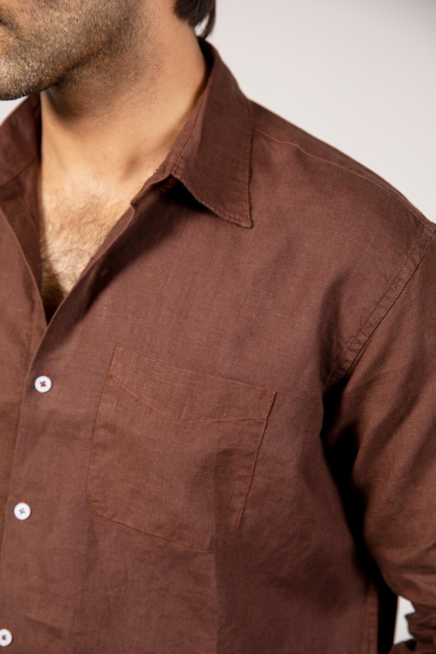Brown Button down shirt