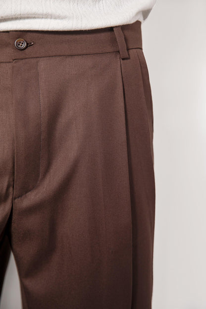 Brown pleated Pants