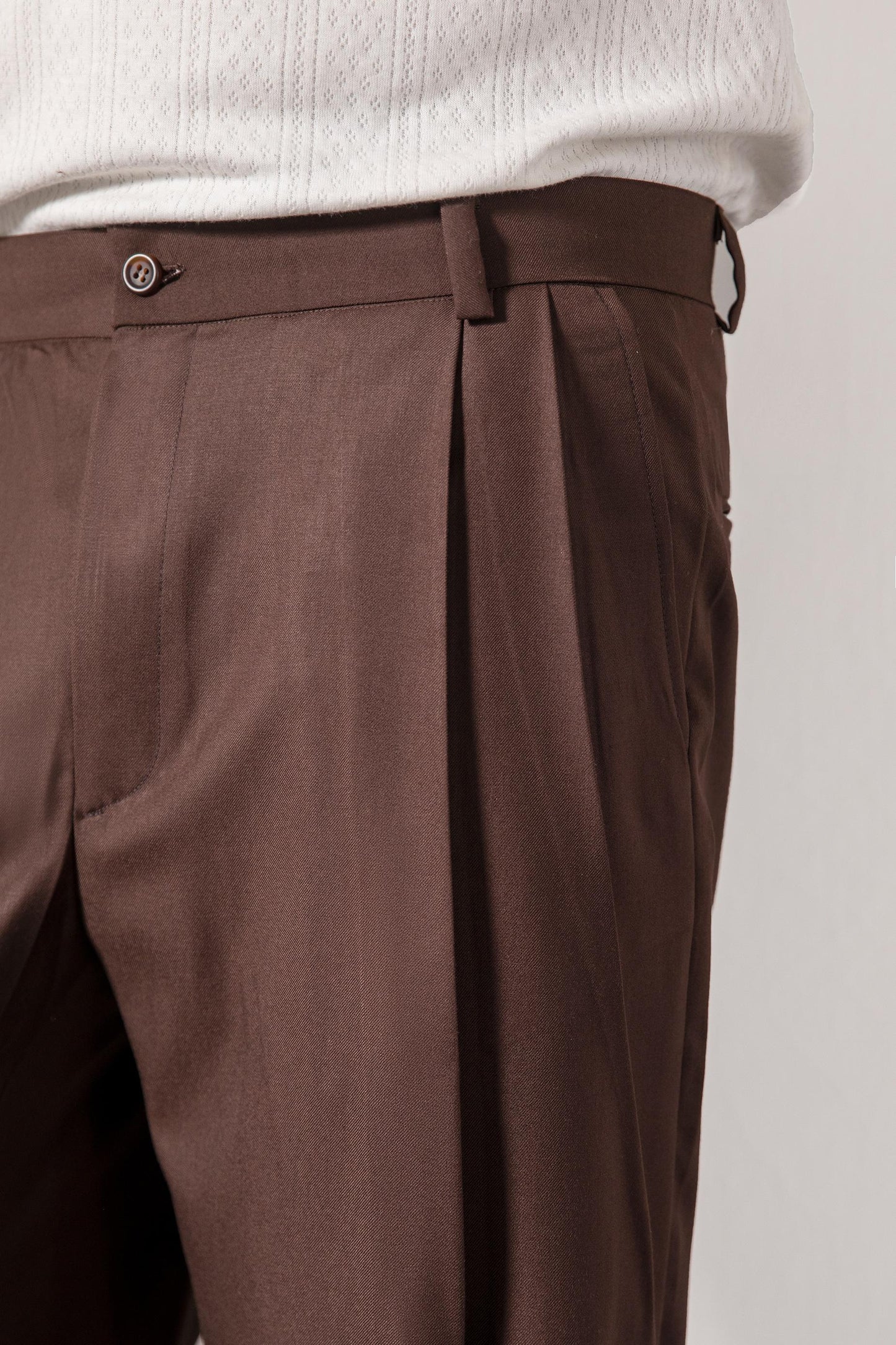 Brown pleated Pants