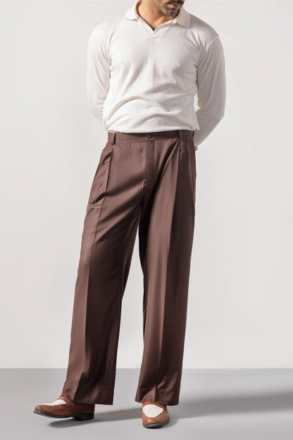 Brown pleated Pants