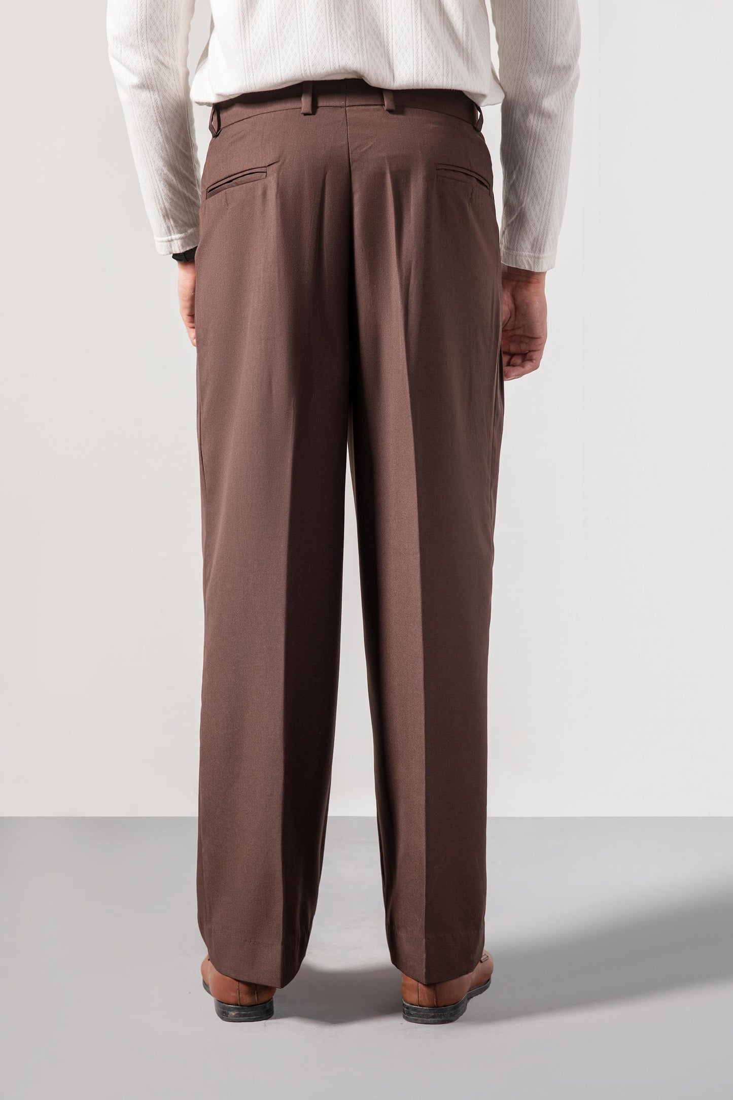 Brown pleated Pants