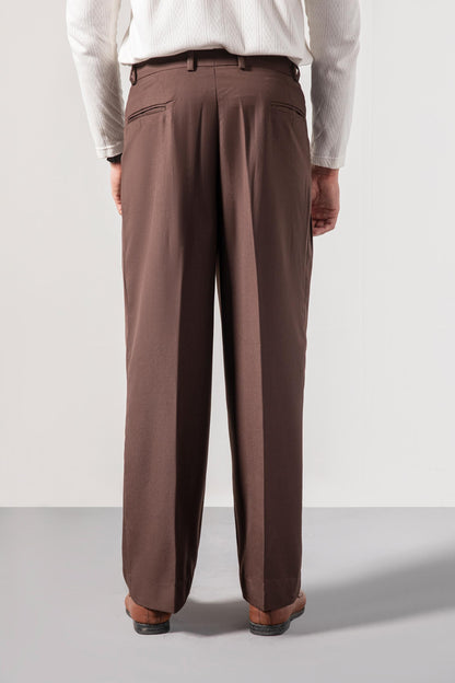 Brown pleated Pants