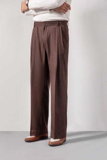 Brown pleated Pants