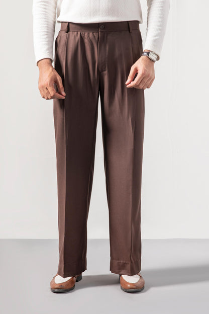 Brown pleated Pants
