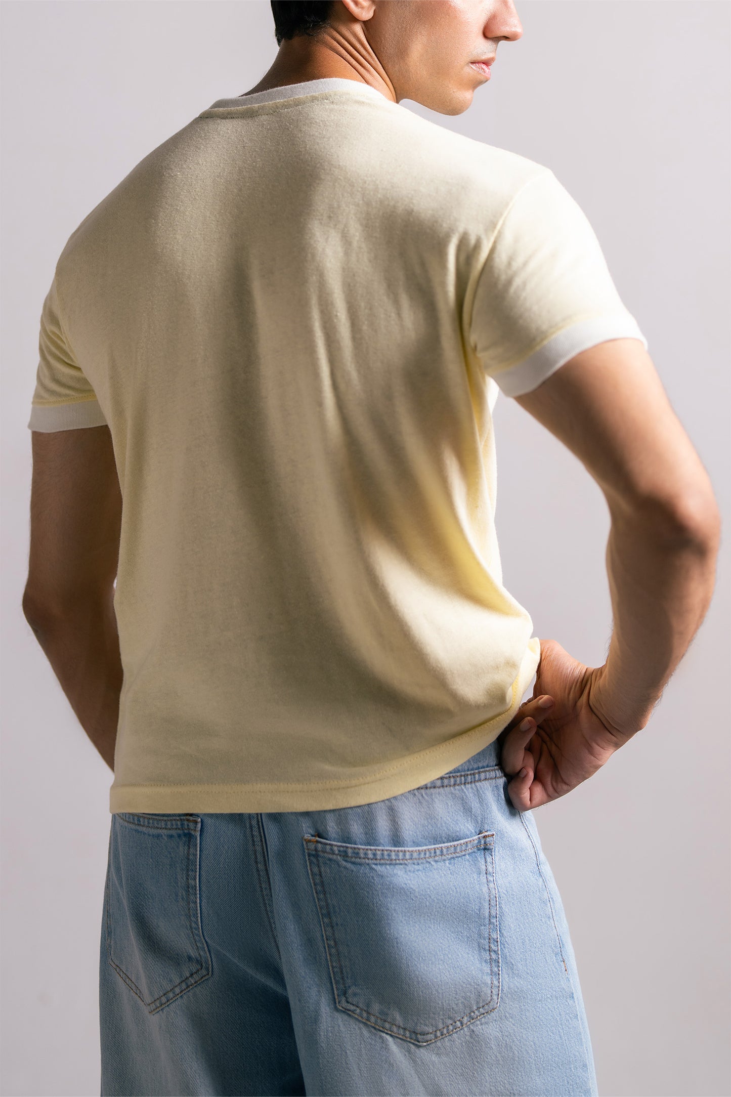 Butter Yellow Ringer Tee