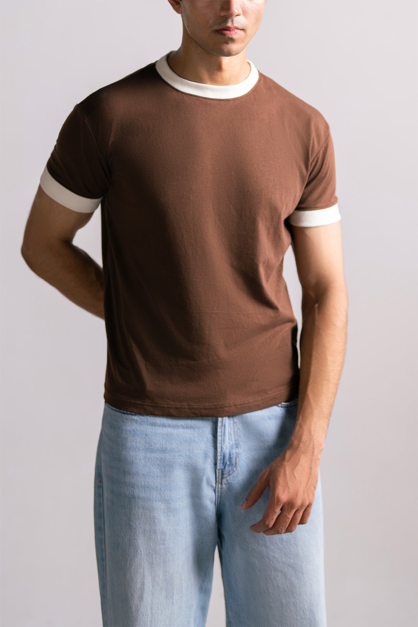 Brown Ringer Tee