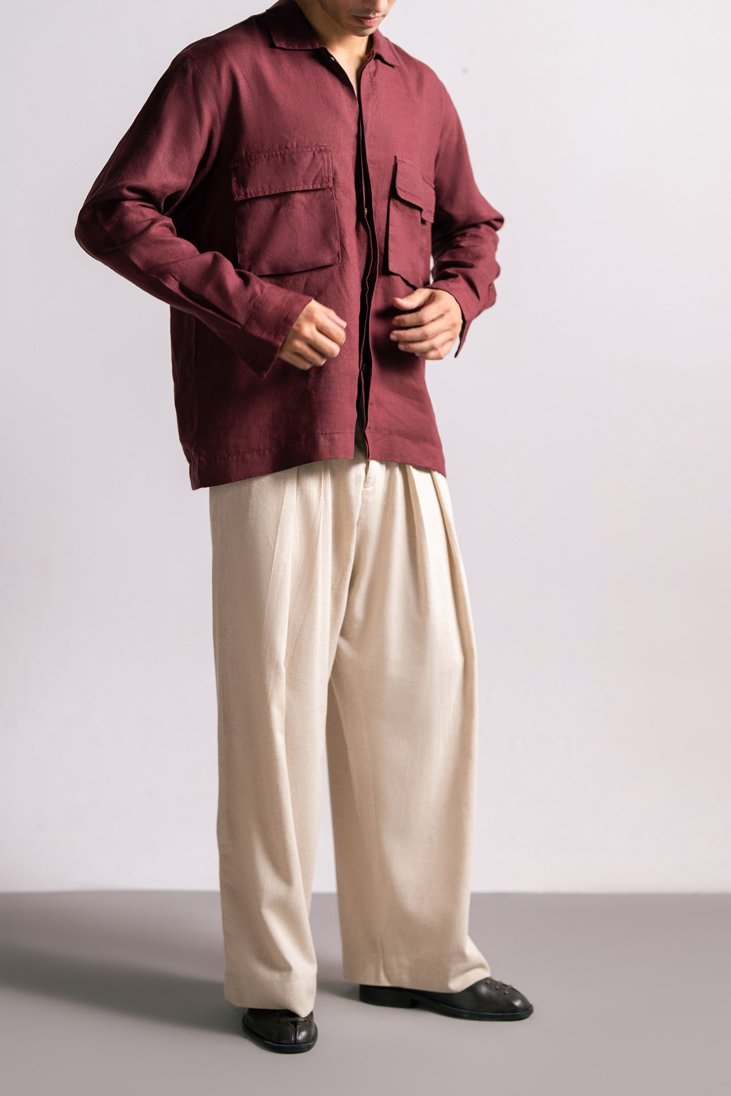 APANESE LINEN OVERSHIRT