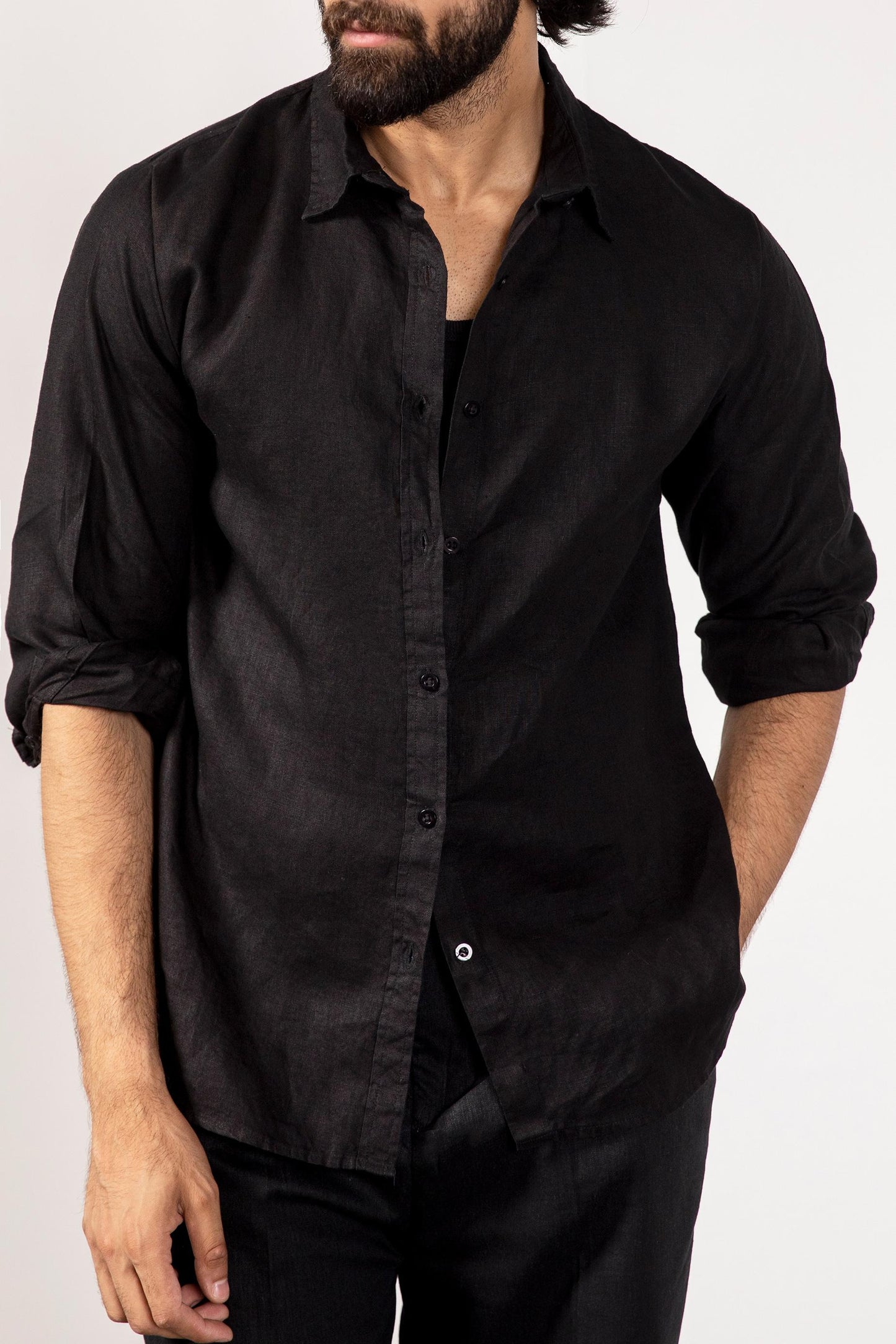 Black Button down shirt