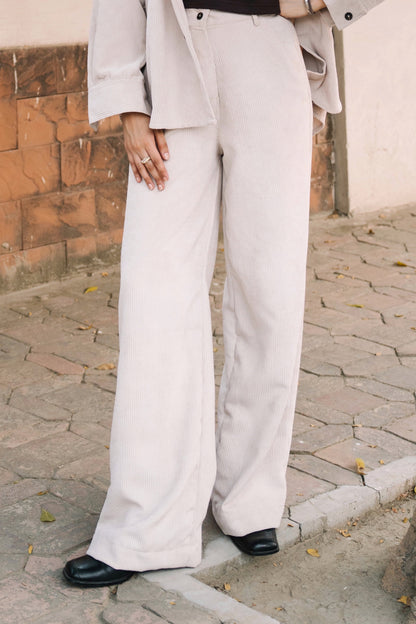 Beige hail Corduroy Pant