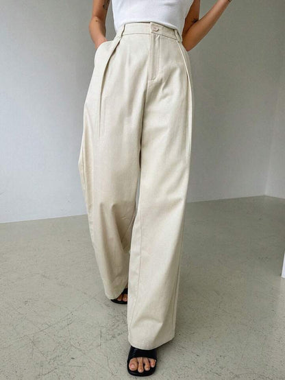 Linen Pleated Pants