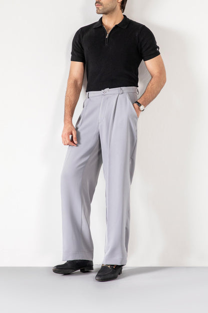 Grey Korean Blended Pants
