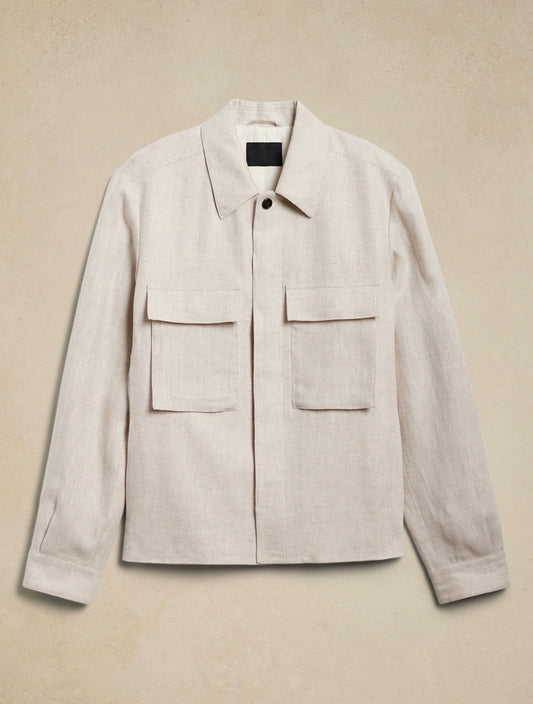 Linen Blend Overshirt.