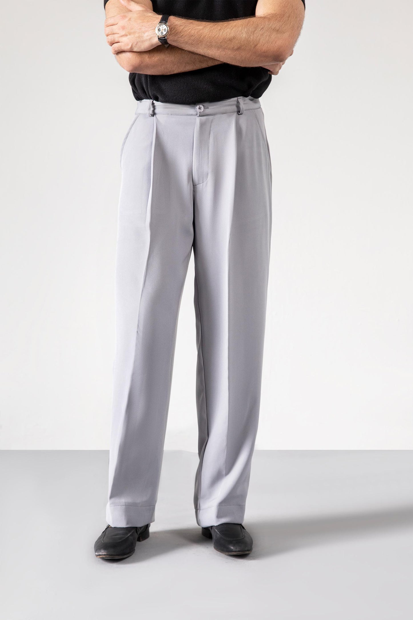 White Korean Blended Pants