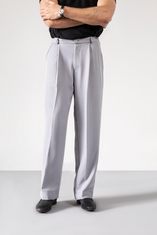 Grey Korean Blended Pants