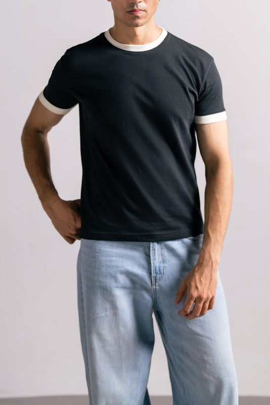 BLACK RINGER TEE