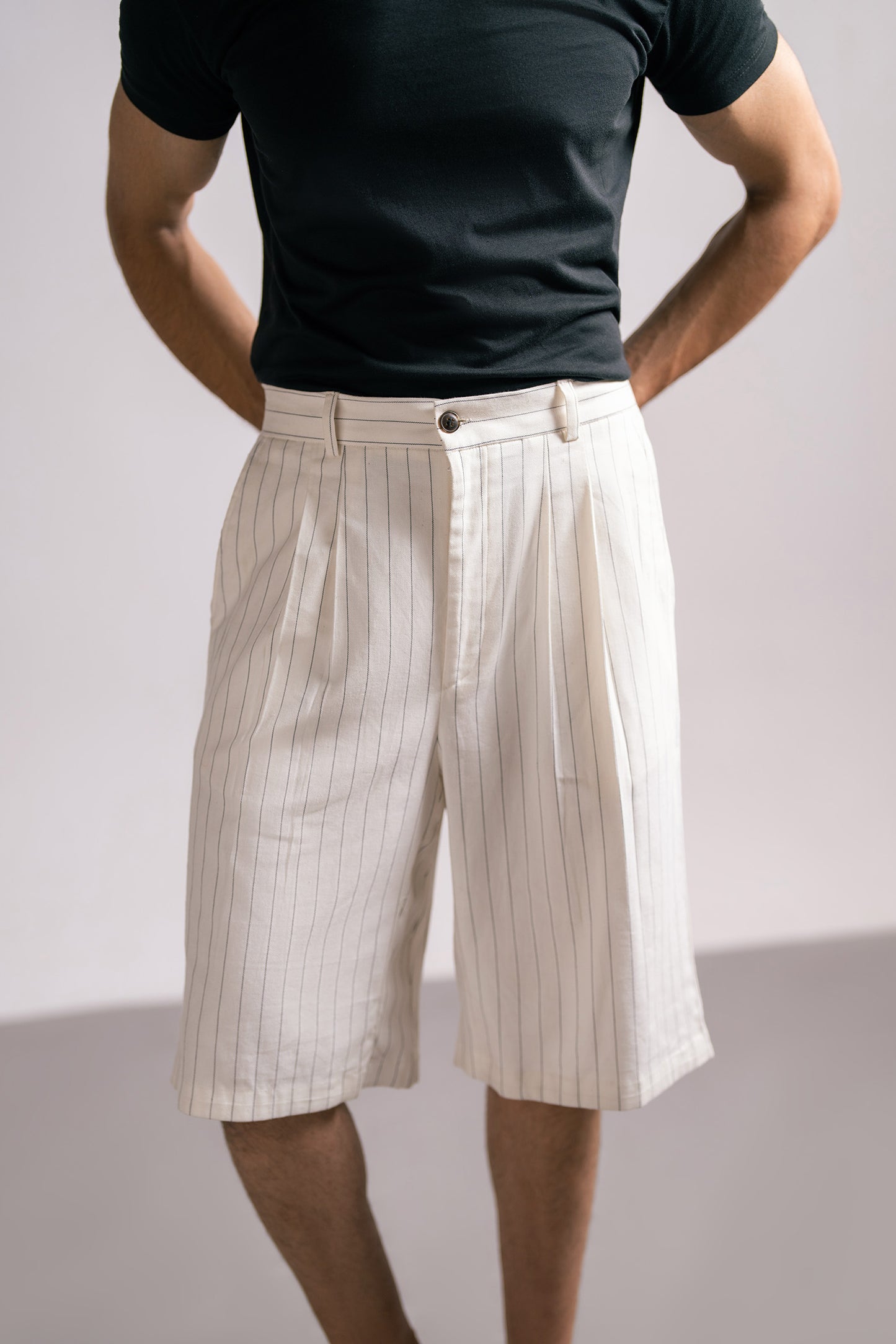 PINSTRIPE JAPANESE SHORTS