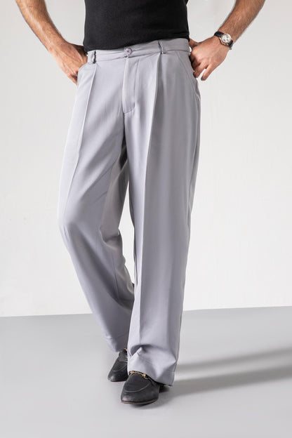 Grey Korean Blended Pants