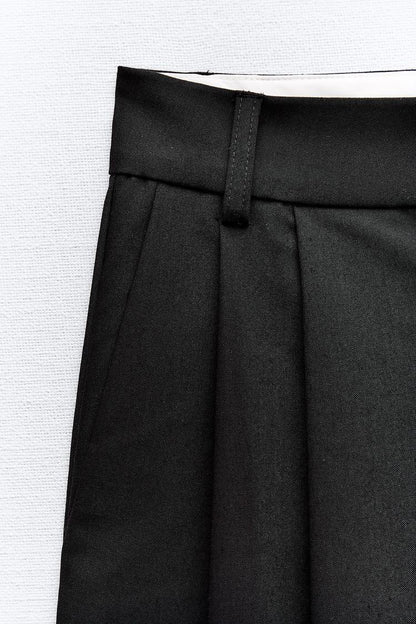 Black Tailored Wide-leg Pant