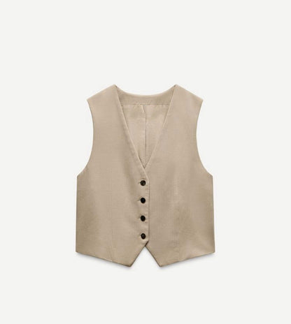 Classic waistcoat -Beige