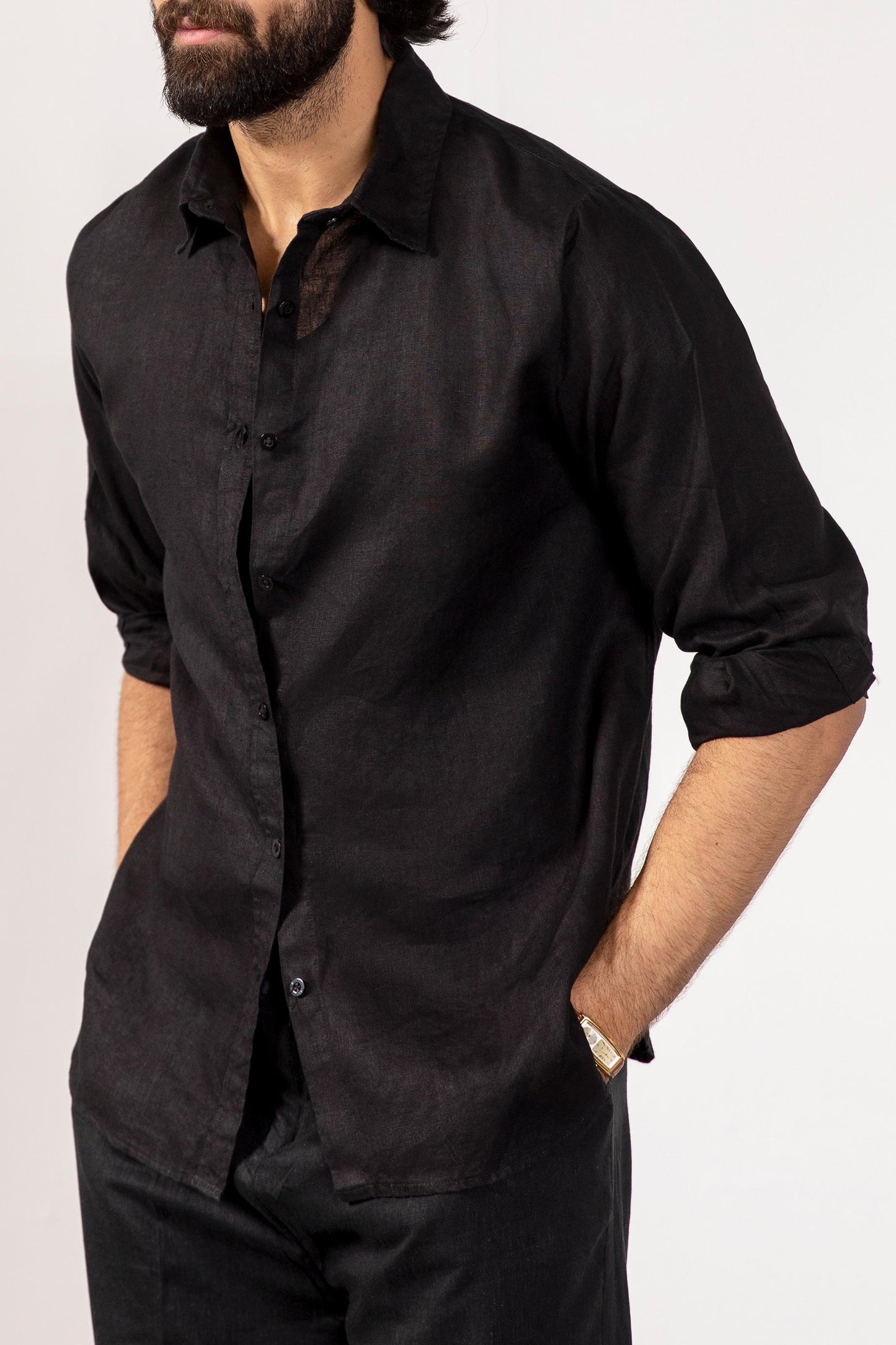 Black Button down shirt