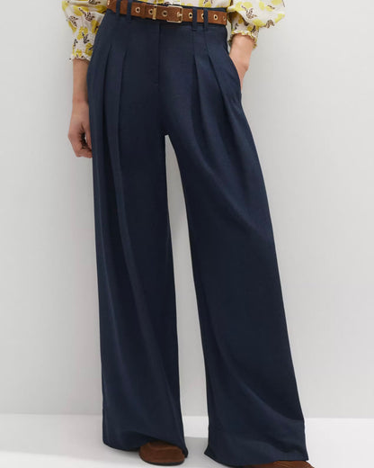 Wide Leg Pleated Pants